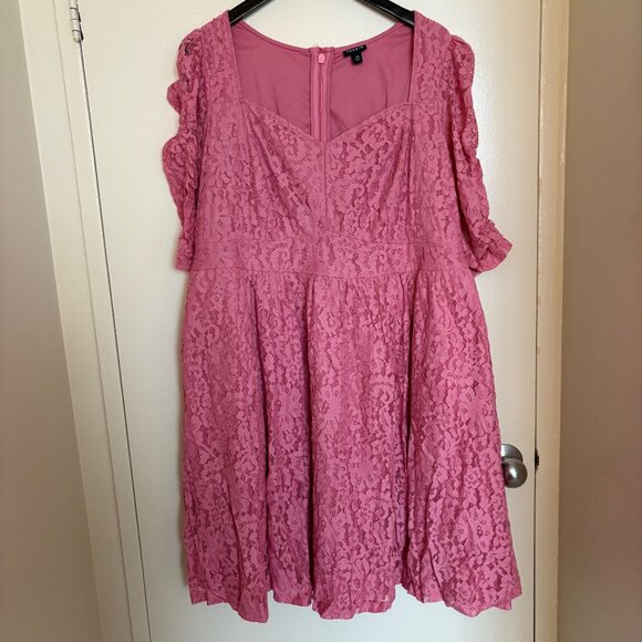 Pink Lace Torrid Dress - Picture 1 of 3